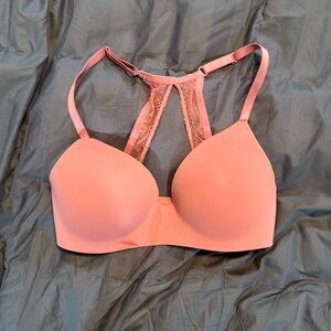Victoria secret wireless bra with lace back.